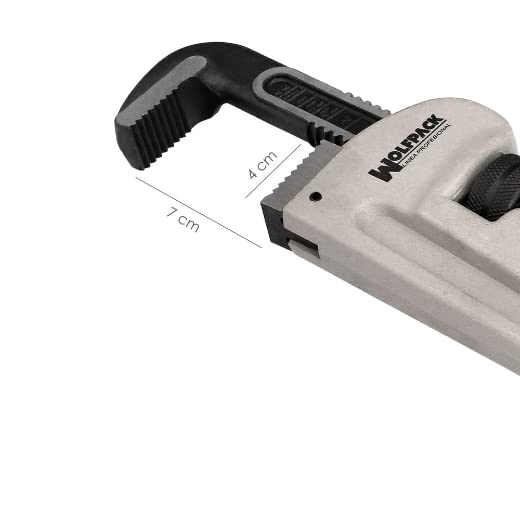 Stillson Heavy Duty Aluminium 12" Wrench for Tubes Plumbing Wrench, Pipe Wrench, Tap Wrench, Colour, único - Image 3