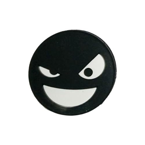 Amortiguadores de vibración para raqueta de tenis de silicona para un rendimiento mejorado, reutilizable, cara sonriente, negro