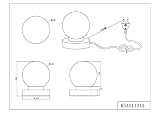 Reality Leuchten Lampa stołowa Prinz II R54011008, metal mosiądz matowy, szkło białe, bez 1 x E14, On/Off Touch