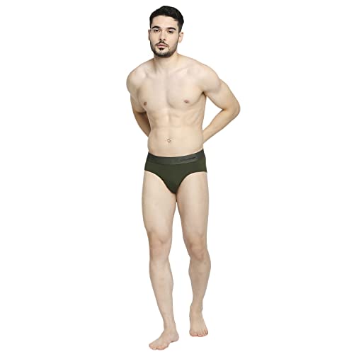 Image of Underjeans Men's Cotton Blend Regular Fit Printed Brief
