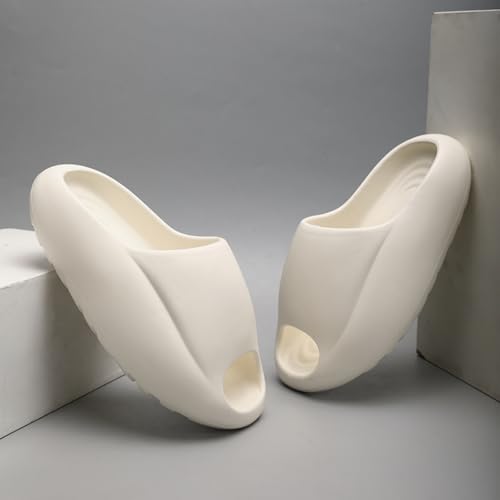 Cloud Slides for Men, Ultra - Soft Recovery Slides with Ultra - Thick Sole, Open Toe Pillow Shower Shoes for Indoor and Outdoor Use (Black,6.5)3