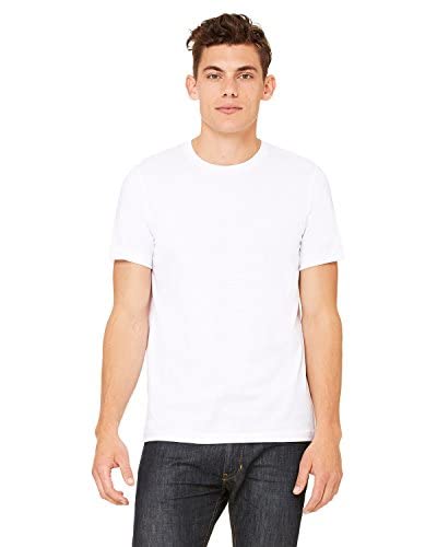 Product of Brand Bella + Canvas Unisex Jersey Short-Sleeve T-Shirt - White - L - (Instant Savings of 5% & More)