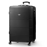 LUGG 28 Inch Jetset Suitcase Hard Shell Case 4 Wheel Travel bag Lightweight ABS Material with TSA Lock Approved for Travel with easyJet, British Airways, RyanAir, Virgin Atlantic, Emirates(75x49x29cm)
