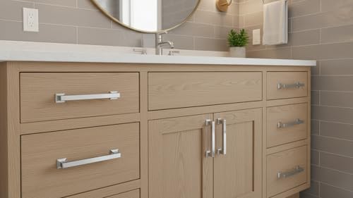 Alzassbg 3" Polished Chrome Cabinet Pulls and Handles 10 Pack, AL3046CP by Alzassbg - Used condition - Image 3