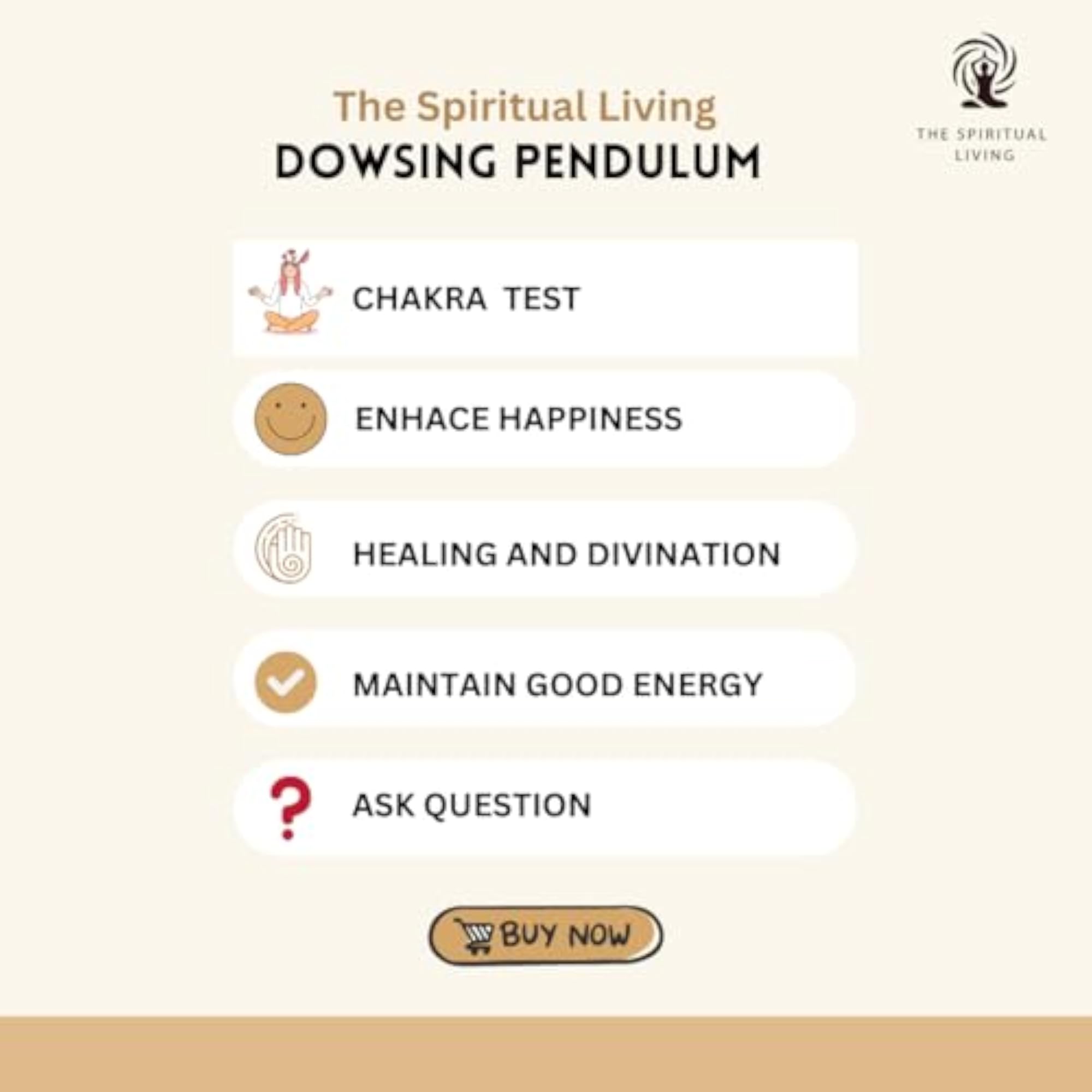 Pure Brass Dowsing Pendulum for Vastu & Feng Shui