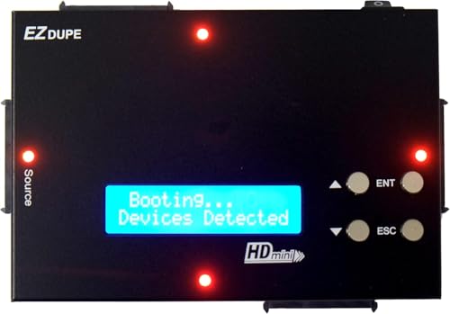 EZ Dupe 1 to 3 SATA 3.5\" & 2.5\" Hard Drive Duplicator - Compact HDD Clone & SSD Storage Card Copier (up to 150 MB/s) & Data Eraser (DOD Compliant)
