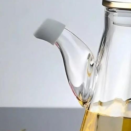 Image of Glass Oil Dispenser Stoppers Bottle Spout free Glass Oil Bottle Cooking Oil Dispenser with Handle Pack of 1 Oil Bottle (800ml)