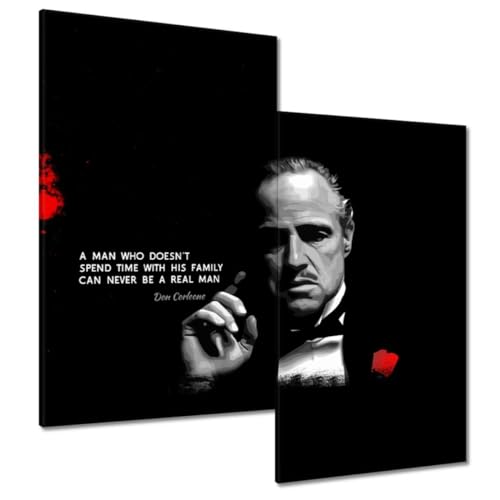 Peinture sur toile The Corleone tableau décoration murale salon 60x60