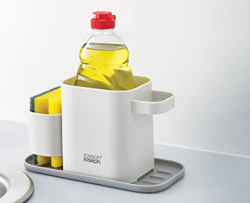 Image of Joseph Joseph Duo Under Sink Organizer Kitchen Storage Rack for Cleaning Essentials, Adjustable Design, Grey