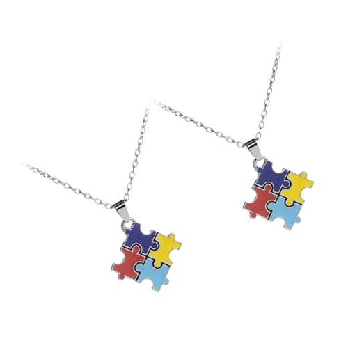 Beaupretty Collar de Concientización Autismo 2 Piezas Collar...