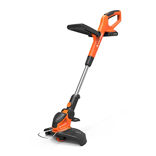 Yard Force 25cm 20V Cordless Grass Trimmer with 2.0Ah Li-Ion Battery and Charger - LT C25, orange