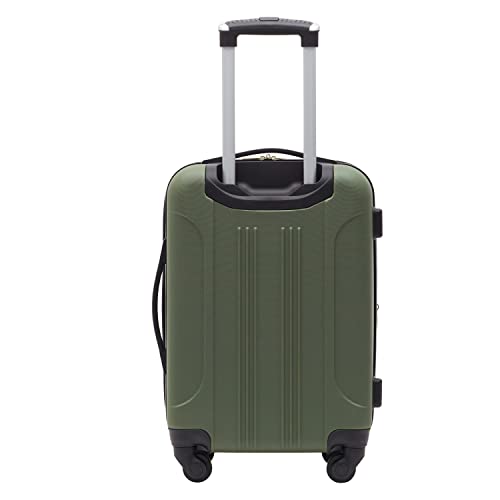 Travelers Club Chicago Hardside Expandable Spinner Luggage, Thyme Green, 22" Carry-On