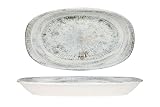 Bonna Placa de servicio - Odette - Porcelana - 34x19 cm - juego de 2