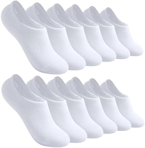 Toes Home No Show Socks Womens, Invisible Cotton Low Cut Footies 6 Pairs