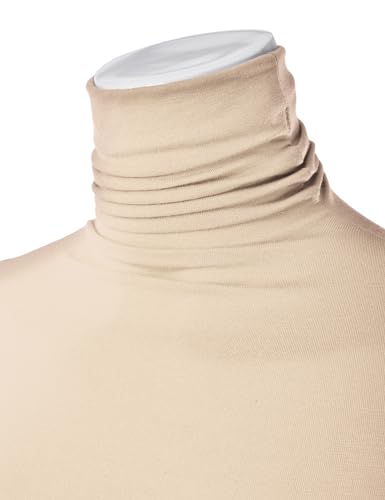 EIMIN Pulôver feminino de manga comprida com gola rolê leve camisetas slim fit (P-3GG), Ett003_Taupe