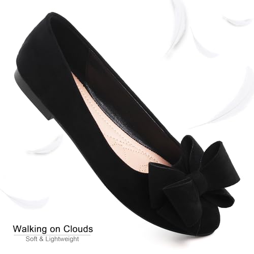 Image of Dear Time Women's Ballet Flats Dress Ballet Shoes Slip on for Office Work Comfortable Shoes