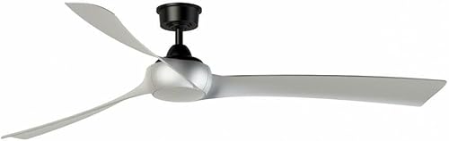 Miniatura 11 de Fanimation Wrap Custom - Ventilador de techo de 3 aspas, 15.96 pulgadas de alto y 72 pulgadas de ancho, acabado negro, color natural de hoja