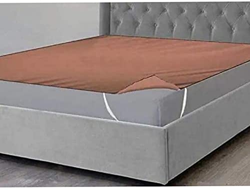 BE WOW Plastic Sheet/Bed Protecting Mat/Rubber Sheet/Mattress Protector, Waterproof Bed Sheet Pvc (75X72 Inch)(King, Nannan)