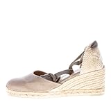 Collezione: Primavera-Estate CASTANER donna scarpa espadrillas Carina 6 in cotone biologico PIOMBO con zeppa iuta. Tacco 7 cm Color GRIGIO Size 40
