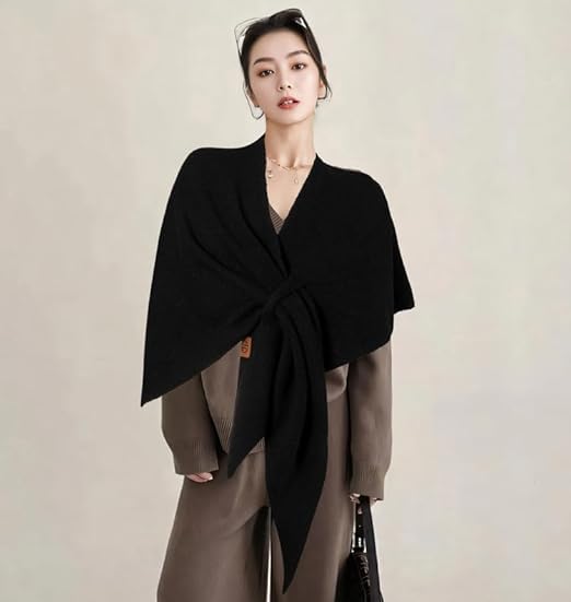 Women's Solid Color Shawl for All Seasons, Pashmina Shawl Wraps Cashmere Feel Blanket Scarves For Daily Wear4