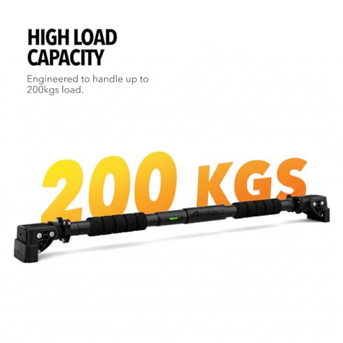 Image of Boldfit Pull Up Bars For Home Workout -Chin Up Bar Gym Accessories for Men Door Way Adjustable Hanging Rod Without Screw, Anti-skid Grip, Strength Training Exercise Bar