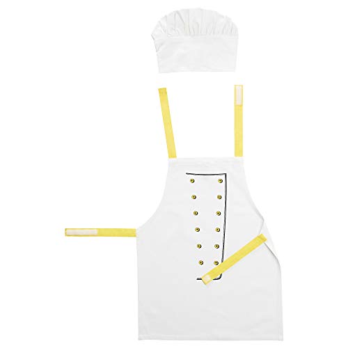 IKEA 103.008.14 Toppklocka Children’S Apron with Chef’S Hat, White/Yellow