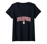 Womens Stanford Cardinal Arch Over Officially Licensed V-Neck T-Shirt