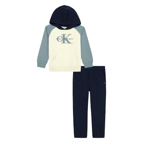 Image of Calvin Klein Baby Boys' 2-piece Fleece Set, Sweatshirt and Jogger Sweatpant