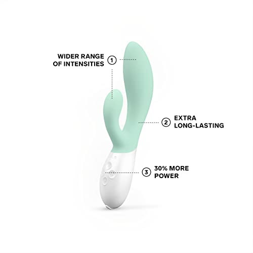 LELO INA 3 ラビット バイブレーター カラー 女性用 10種のバイブレーションモード搭載 防水デザイン 1個（1パック） シーウィード - 画像3