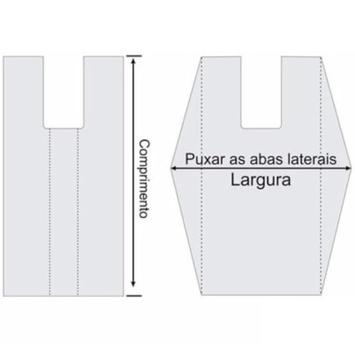 Sacola Plástica Reforçada Preta 40x50cm - 100 Unidades