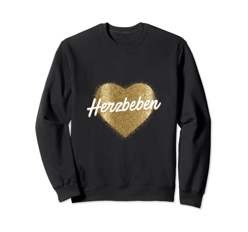 Herzbeben - Liebe, Gefühl, Herz, Freizeit, Gold Sweatshirt Cover