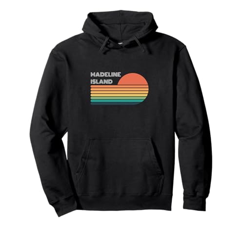 Madeline Island Retro Atardecer Sudadera con Capucha