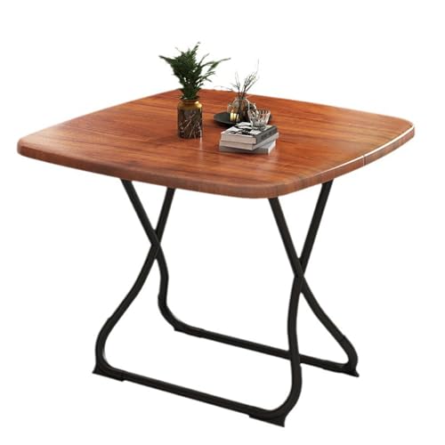 Mesa plegable portátil sin montaje, ideal para jardines, patios, camping, fiestas y cocinas, uso interior y exterior (70 x 70 x 75 cm)