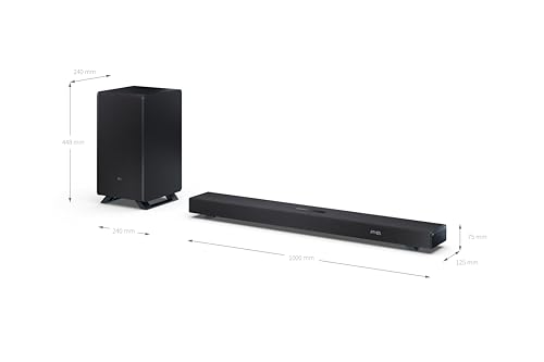 Barre de son Sharp HT SBW53121BK HT SBW53121 Soundbar . kabell. Subwoofer schwarz - vue 4