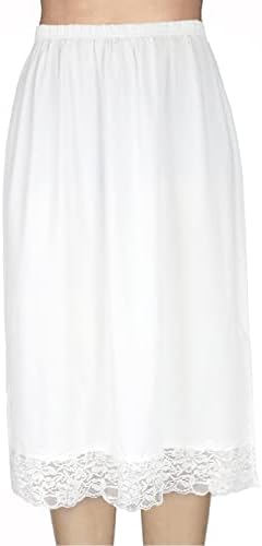 Vanrose Jan Womens Half Slip for Under Dresses Skirt Lace Trim Slips Above Knee Underskirt 14 19 25 34 Inches