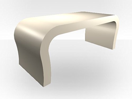 Zespoke Curved Coffee Table - Cream Gloss