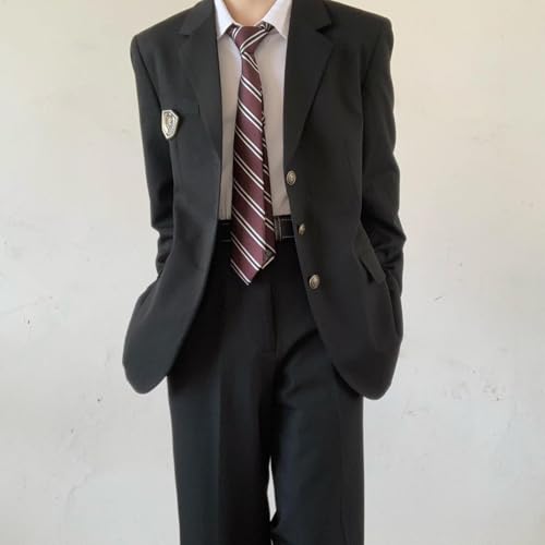 SevenBoy Men's School Uniform, Classic Front Button Blazer Pants Two-Piece Set3