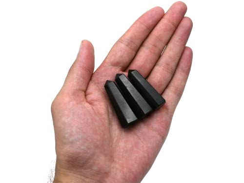 Image of Certified Black Tourmaline Tower Obelisk Point For Chakra
