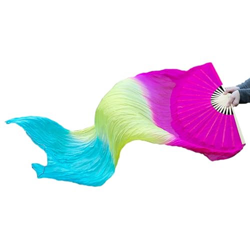 JTQYFI Versatile Faux Silk Belly Dance Fan Veils Fan Pieghevole Fan Per Concorsi E Classi fan di Danza Perfetto Per Studios