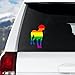 ArogGeld Weimaraner – Autocollant de voiture motif chien arc-en-ciel pour voiture Gay Pride LGBTQ