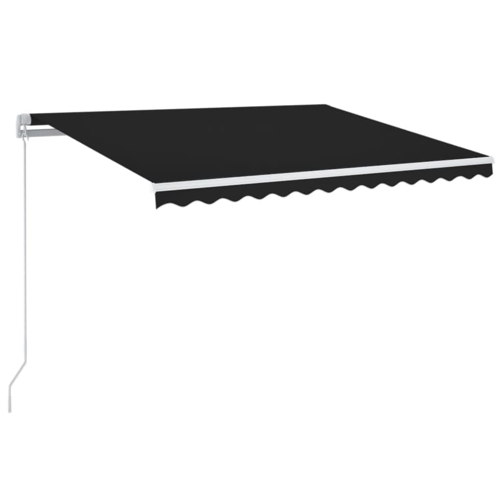 Aluminio Resistente a la oxidación con toldo LED Solar Plegable manivela