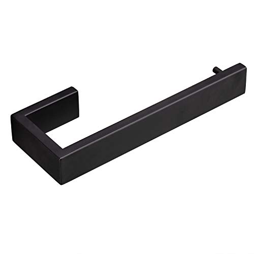 Bathroom Wall Mounted Hand Towel Holder, Pynsseu Sus304 Stainless Steel Towel Ring, Square Hand Towel Bar For Bathroom Hardware (1Pack Black ) #TOP6