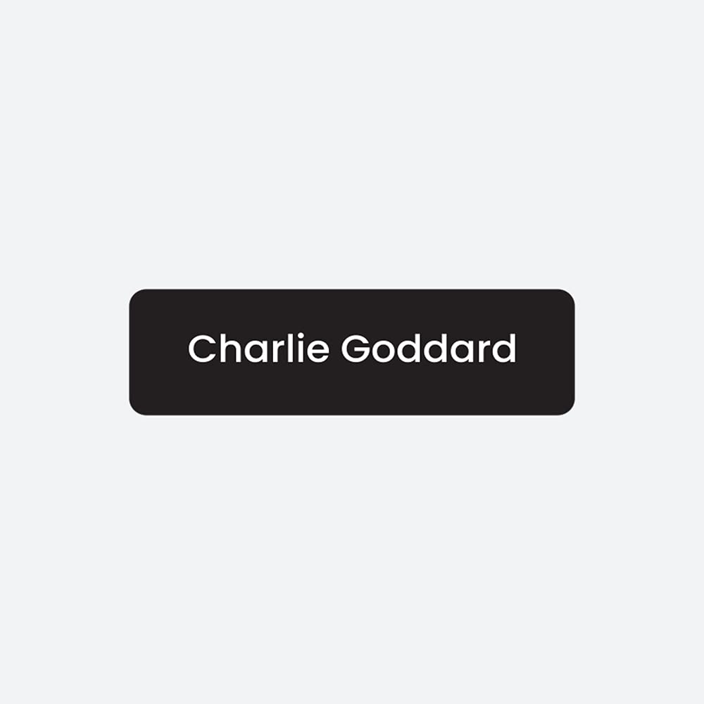 64 x No Iron Small Personalised Stick On Waterproof Washable Name Labels Great for Clothes, School Uniform, Equipment, Shoes. School, Nursery, Day Care, Hospital - Black