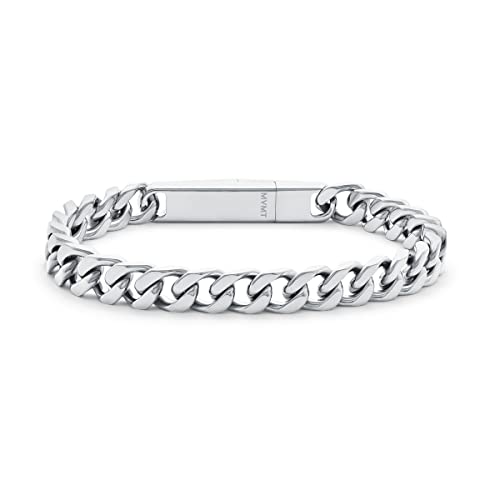 Mvmt Women's Modern Chain Stainless Steel Silver Bracelet, Sm/Md #TOP1