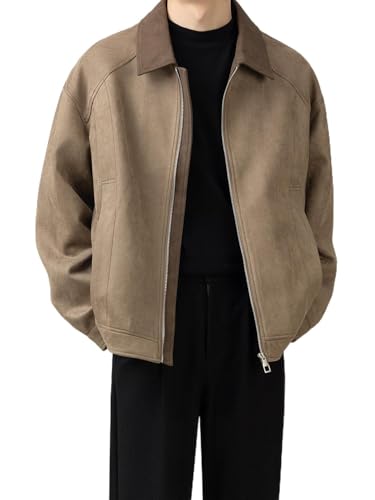 HBODHBGS Lapel Men Spring Autumn Jacket, Spring Autumn Korean Style