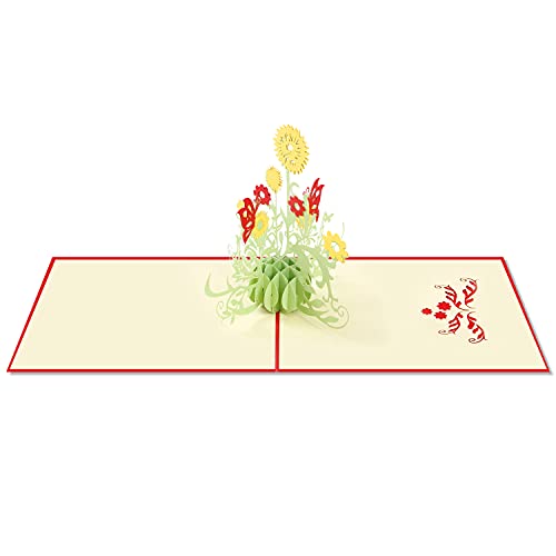 Chictie Flowers Pop Up Cards,3D Pop Up Greeting Card, Butterflies Popup Card,Thinking Of You Card - Mothers Day, Valentines Day, Anniversary, Graduation, Birthday Gifts For Mom, Wife, Girls, Friends #TOP3