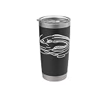 Lamprea arte lineal Amante Peces Vaso térmico de acero inoxidable de doble pared