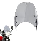 Motorcycle Windshield Deflector with Bracket Double Bubble Windscreen Fit for Triumph...