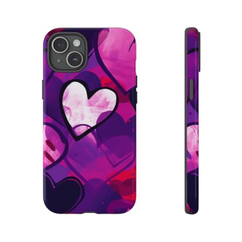 Coque iPhone 15 Plus pop art cœurs pour illuminer votre quotidien