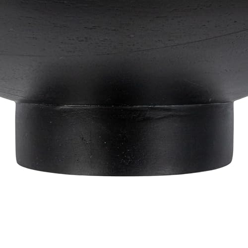 Bloomingville Round Acacia Wood Pedestal with Metal Base, Natural and Black by Bloomingville - Image 3